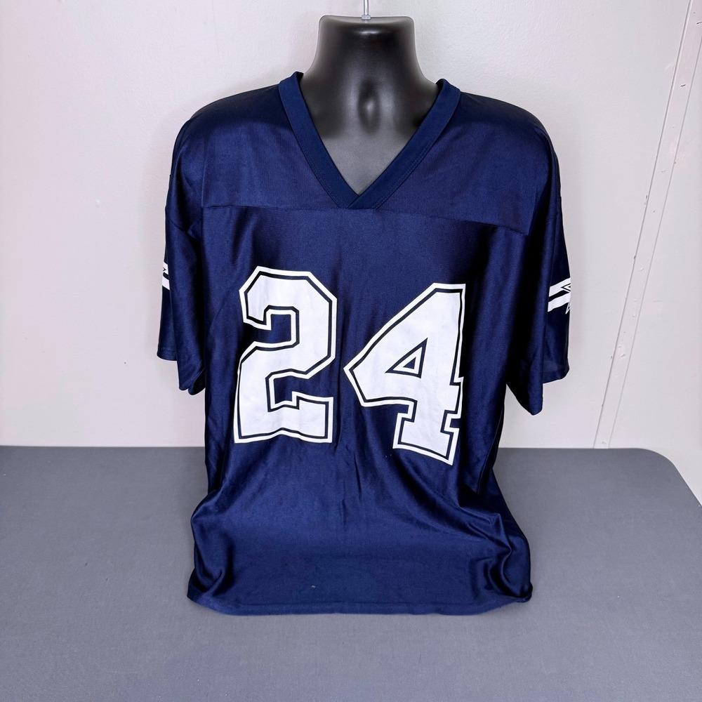 Dallas Cowboys Jersey Mens Marion Barber 24 Navy Blue Football Shirt Sportswear